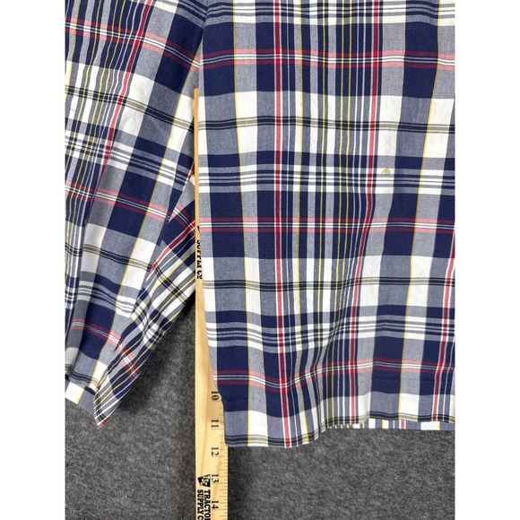 LRL Lauren Ralph Lauren Active‎ Plaid Shorts Women 14 Red & Blue Golf Bermudas - Picture 9 of 13